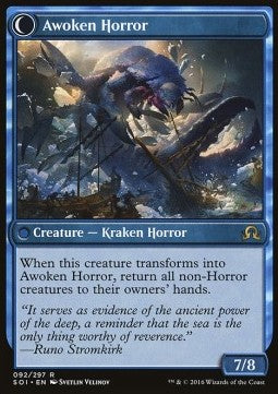 Shadows Over Innistrad 092/297 Thing in the Ice//Awoken Horror (Foil)