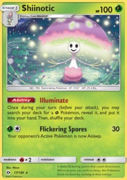 Sun & Moon 017/149 Shiinotic (Non Holo Promo)
