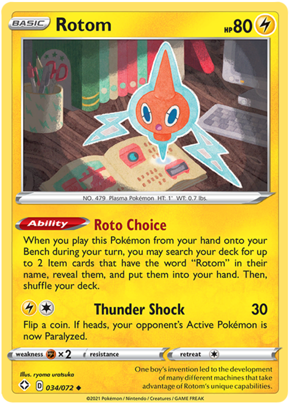 Shining Fates 034/072 Rotom (Reverse Holo)