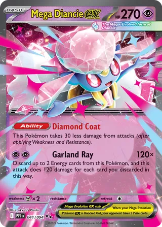 Phantasmal Flames 041/094 Mega Diancie ex