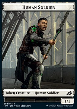 Feather 009/013 Human Soldier 004/013 Ikoria Lair of the Behemoths Token (Foil)