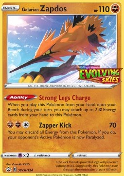 Sword & Shield Promo SWSH124 Galarian Zapdos (Holo)