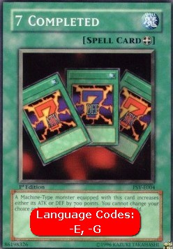 7 Completed Yu-Gi-Oh! (PSV-E004)