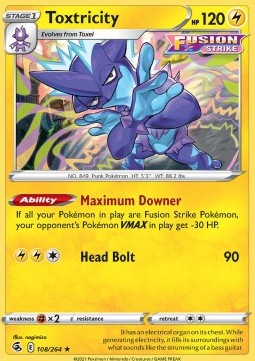 Fusion Strike 108/264 Toxtricity (Holo)