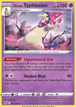 Astral Radiance 052/189 Hisuian Typhlosion (Reverse Holo)