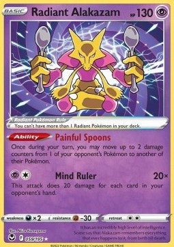 Silver Tempest 059/195 Radiant Alakazam (Ultra Rare)