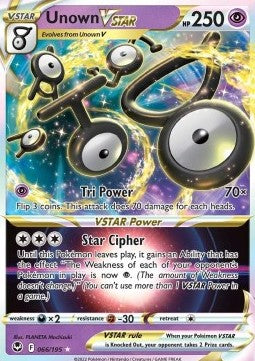 Silver Tempest 066/195 Unown VStar