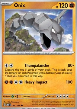 Pokemon 151 095/165 Onix (Reverse Holo)