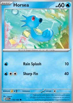 Pokemon 151 116/165 Horsea (Reverse Holo)