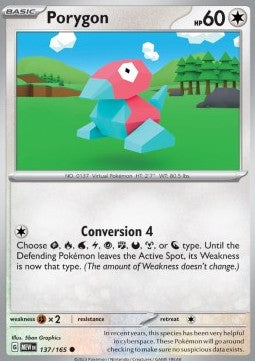 Pokemon 151 137/165 Porygon (Reverse Holo)