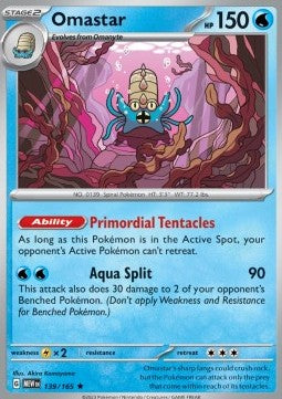 Pokemon 151 139/165 Omastar (Holo)