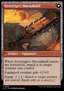 The Lost Caverns of Ixalan 0155 Idol of the Deep King/Soverign's Macuahuitl