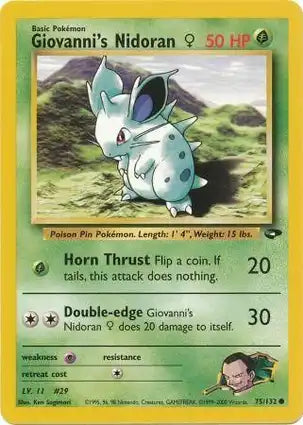 Gym Challenge 075/132 Giovanni's Nidoran