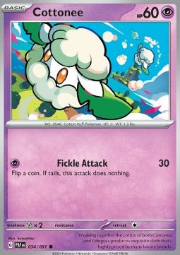 Paldean Fates 034/091 Cottonee (Reverse Holo)