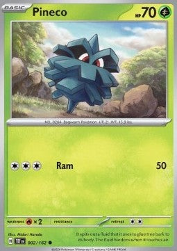 Temporal Forces 002/162 Pineco (Reverse Holo)