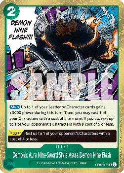 500 Years in the Future OP07-036 Demonic Aura Nine-Sword Style Asura Demon Nine Flash (Foil)