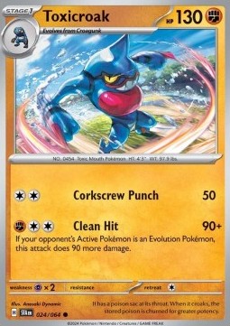 Shrouded Fable 024/064 Toxicroak (Reverse Holo)