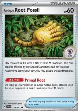 Stellar Crown 130/142 Antique Root Fossil (Reverse Holo)