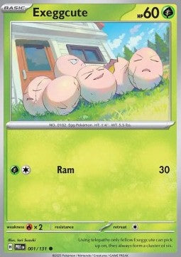 Prismatic Evolutions 001/131 Exeggcute (Reverse Holo)