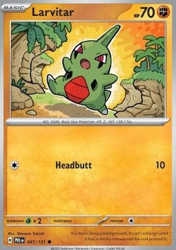 Prismatic Evolutions 047/131 Larvitar (Reverse Holo)