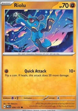 Prismatic Evolutions 050/131 Riolu (Reverse Holo)