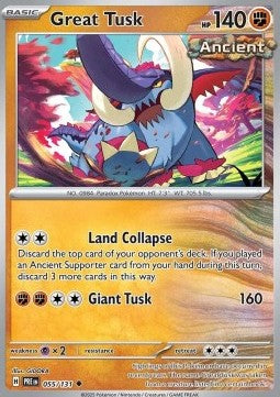 Prismatic Evolutions 055/131 Great Tusk (Reverse Holo)