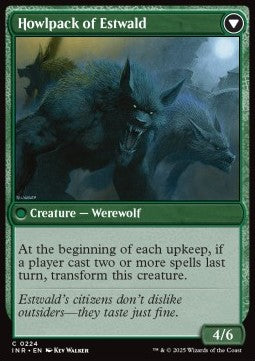 Innistrad Remastered 0224 Villagers of Estwald//Howlpack of Estwald