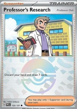 Prismatic Evolutions 122/131 Professor's Research (Professor Oak)(Reverse Holo Pokeball)