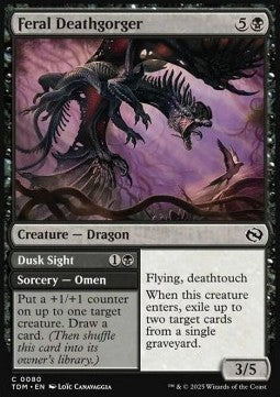 Tarkir Dragonstorm 0080 Feral Deathgorger//Dusk Sight (Foil)