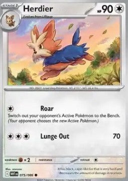 White Flare 075/086 Herdier (Reverse Holo)