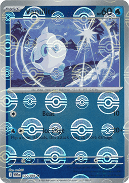 White Flare 027/086 Vanillite (Reverse Holo Pokeball)