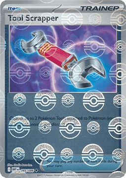White Flare 085/086 Tool Scrapper (Reverse Holo Pokeball)