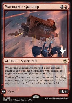 Edge of Eternities 0167 Warmaker Gunship (Silver Stamped)