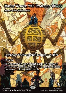 Marvel's Spider-man Source Material 0032 Master Weaver, Web Protector (Arasta of the Endless Web)(Foil)