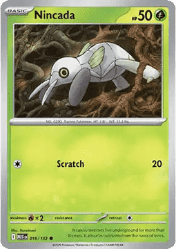 Mega Evolution 016/132 Nincada (Reverse Holo)