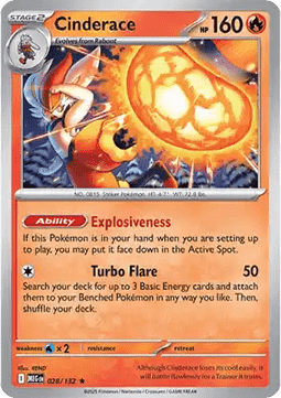 Mega Evolution 028/132 Cinderace (Holo)