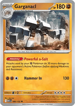 Mega Evolution 084/132 Garganacl (Reverse Holo)