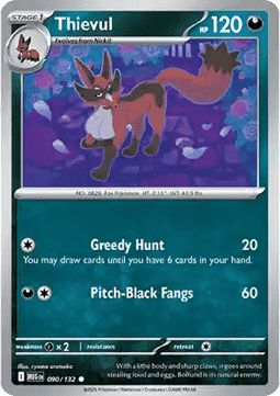 Mega Evolution 090/132 Thievul (Reverse Holo)