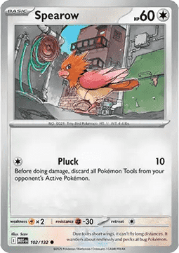 Mega Evolution 102/132 Spearow (Reverse Holo)
