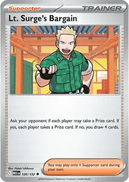 Mega Evolution 120/132 Lt. Surge's Bargain (Reverse Holo)