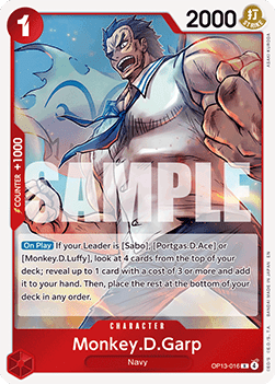 Carrying on his Will OP13-016 Monkey.D.Garp