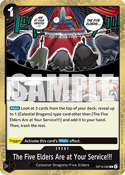 Carrying on his Will OP13-096 The Five Elders Are at Your Service!!! (Foil)