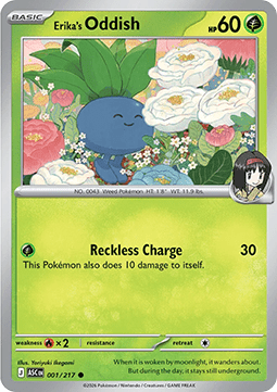 Ascended Heroes 001/217 Erika's Oddish