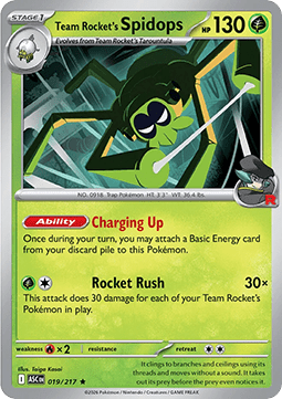 Ascended Heroes 019/217 Team Rocket's Spidops (Holo)