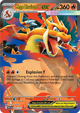 Ascended Heroes 022/217 Mega Charizard Y ex