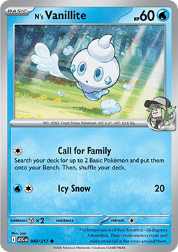 Ascended Heroes 049/217 N's Vanillite
