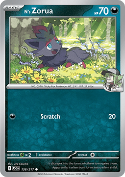 Ascended Heroes 136/217 N's Zorua