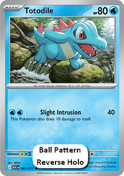 Ascended Heroes 041/217 Totodile (Reverse Holo Pokeball)