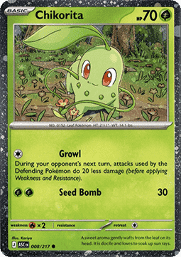 Ascended Heroes 008/217 Chikorita (Cosmos Holo)