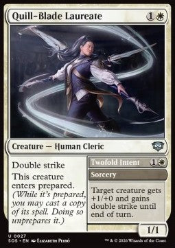 Secrets of Strixhaven 0027 Quill-Blade Laureate//Twofold Intent
